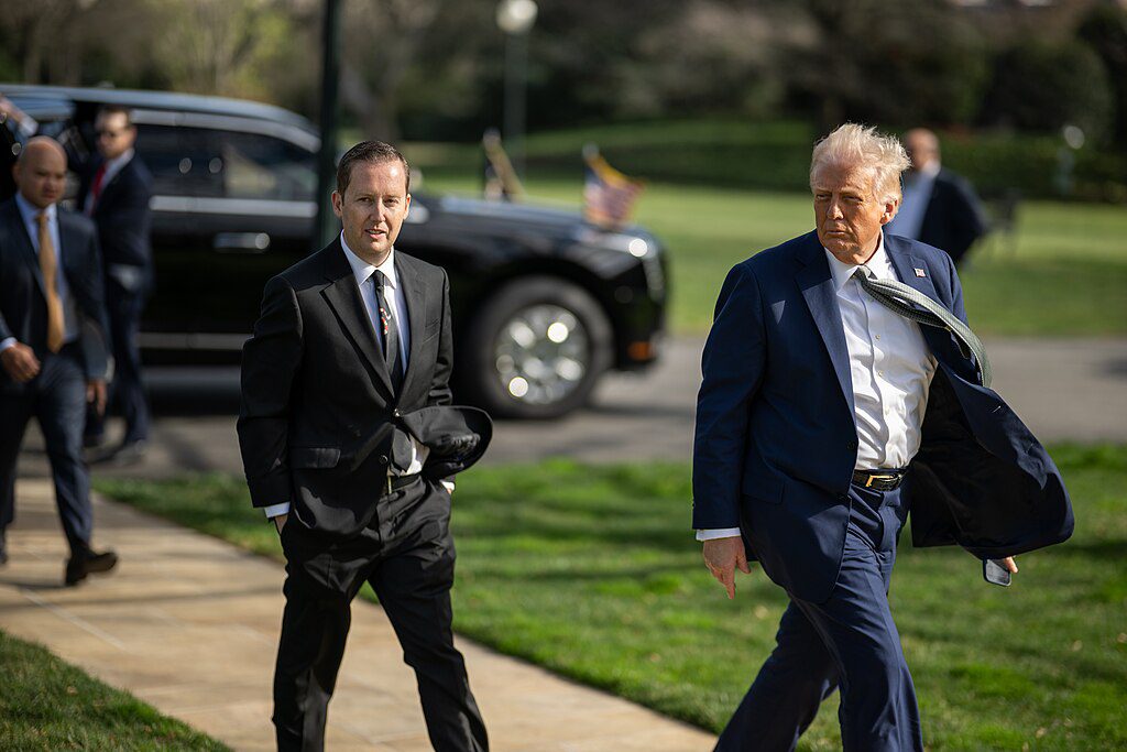 President Donald Trump at the Kennedy Center Board Meeting, March 17, 2025, Washington, D.C. (Official White House Photo).