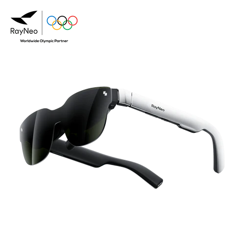 RayNeo AR smart glasses sleek futuristic design for immersive viewing in 2025.
