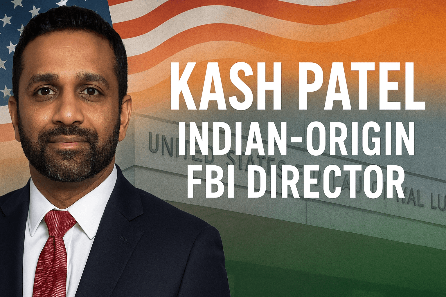 Kash Patel Indian-American FBI Director profile image.