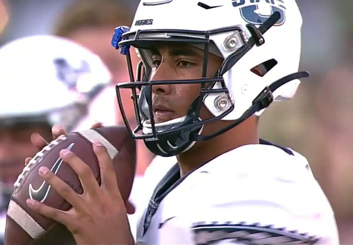Thumbnail: Tennessee Titans player in action during an NFL game, quarterback preparing to pass
