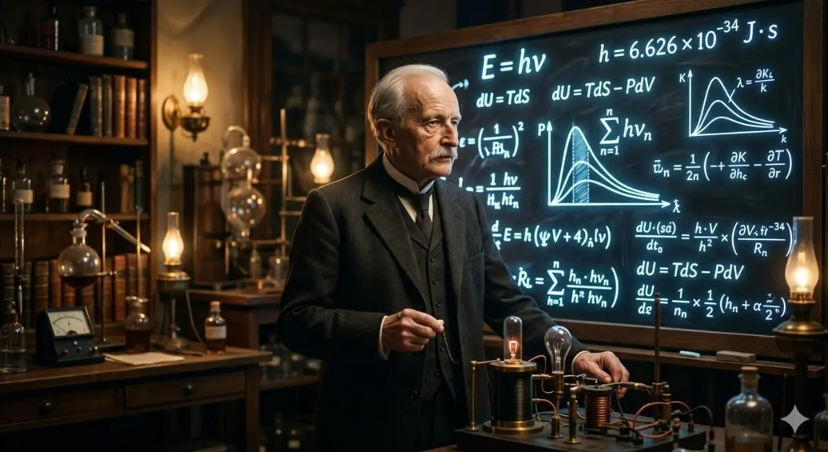 Max Planck quantum theory discovery illustration World Quantum Day