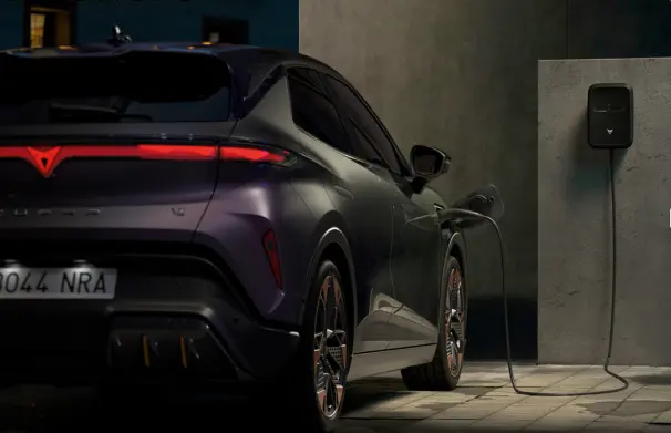 Cupra Raval EV rear design LED light bar modern hatchback